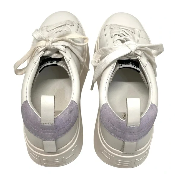 Ash Move S White Leather Chunky Platform Sneaker Lavender Heel Women’s 39 - Picture 8 of 15
